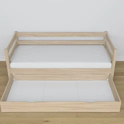 Dębowe łóżko sofa z szufladą N01