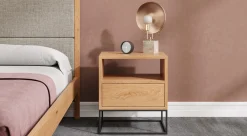 Dębowy stolik nocny Moon