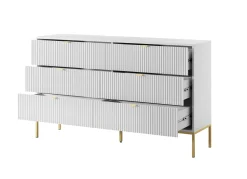 Dąb Vicenza Komoda z szufladami na metalowych nóżkach 154cm Nilo ps
