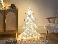 Dekoracja ogrodowa LED choinka świąteczna 95 cm bożonarodzeniowa biała