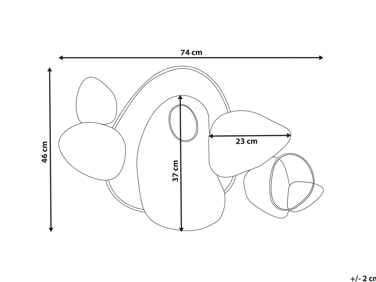 Dekoracja ścienna CLANE Metal 46 cm Złoty