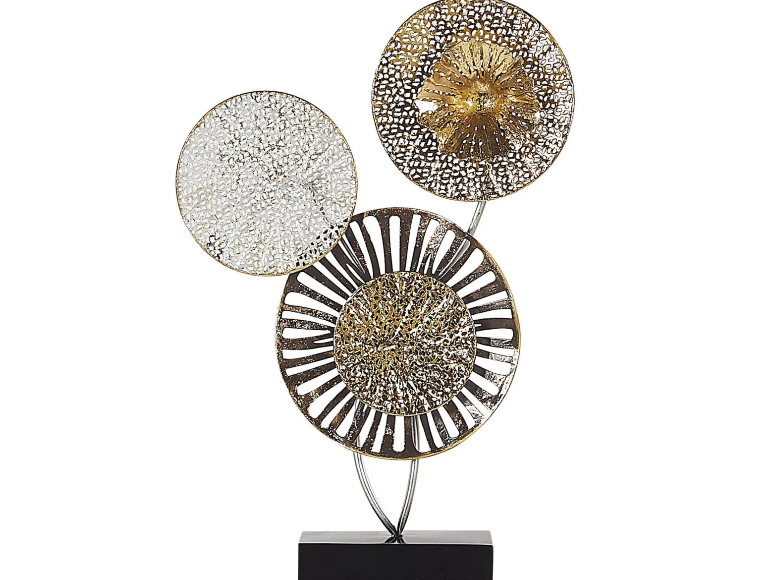 Dekoracyjna rzeźba 44 cm metal srebrna