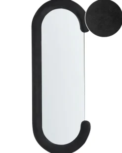 Dekoracyjne lustro ścienne 54 x 158 cm czarne