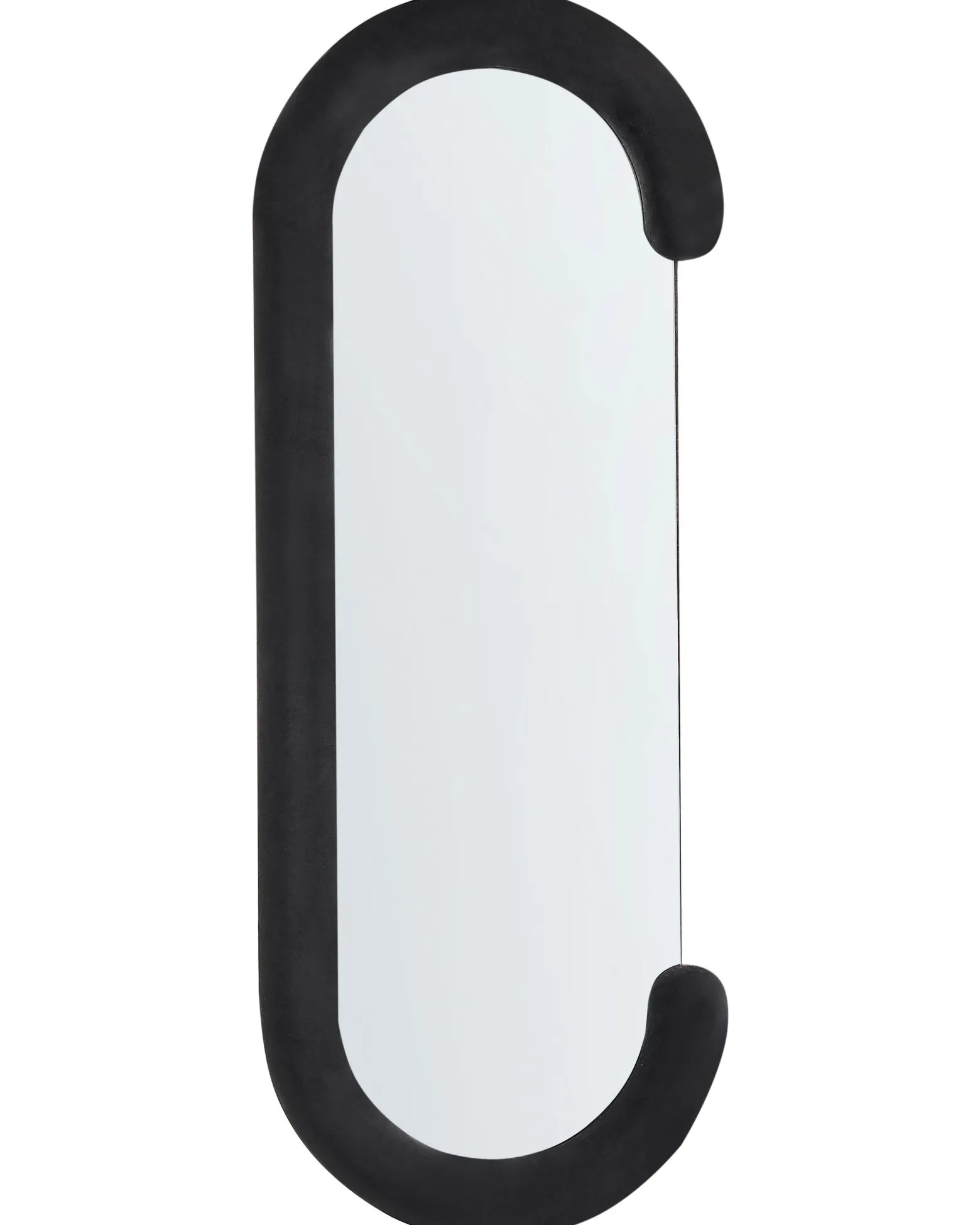 Dekoracyjne lustro ścienne 54 x 158 cm czarne