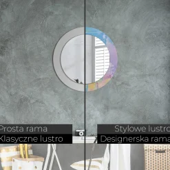 Dekoracyjne lustro Okrągłe fi60 Ścienne Tekstura farby