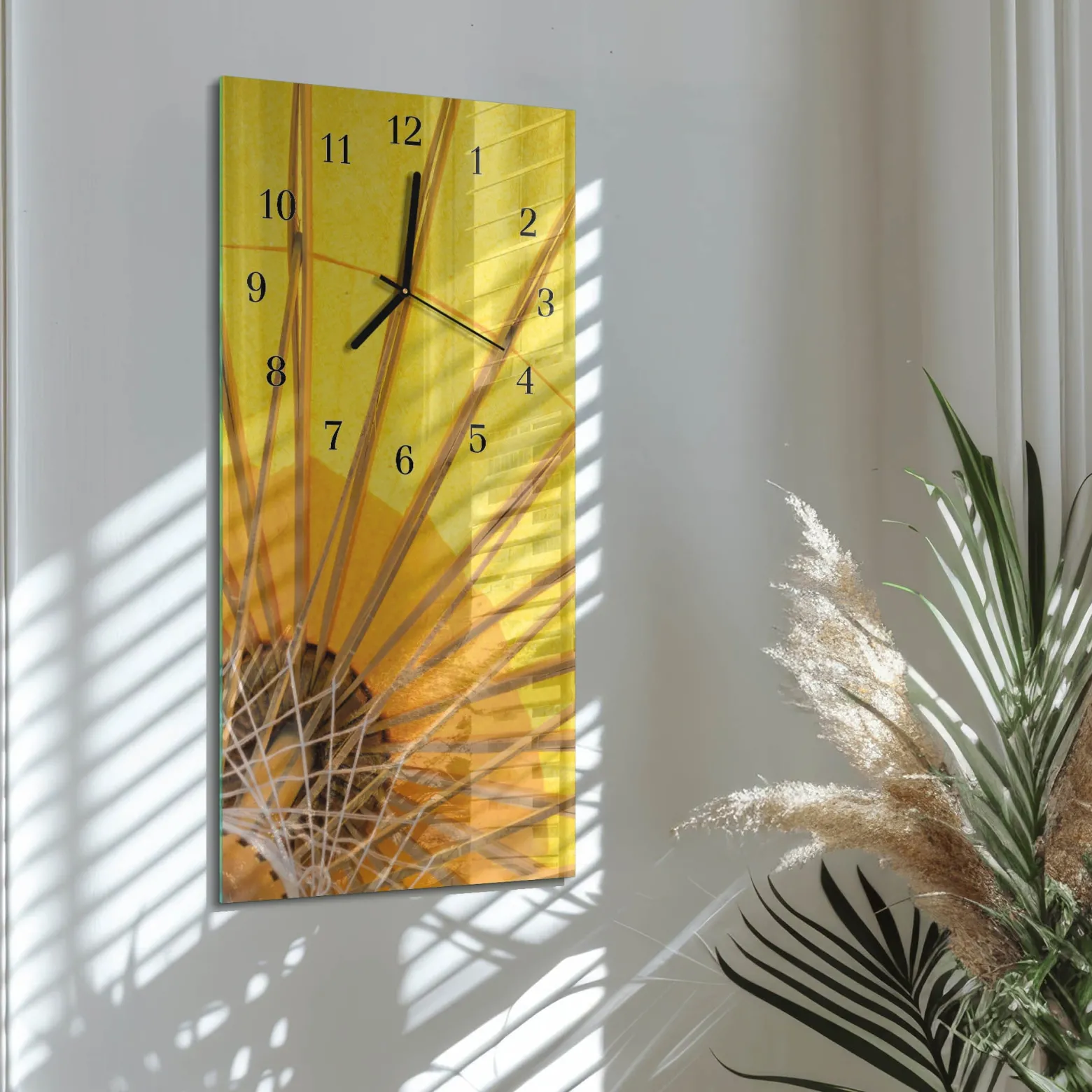 Dekoracyjny zegar 30x60 Parasol design na ścianę