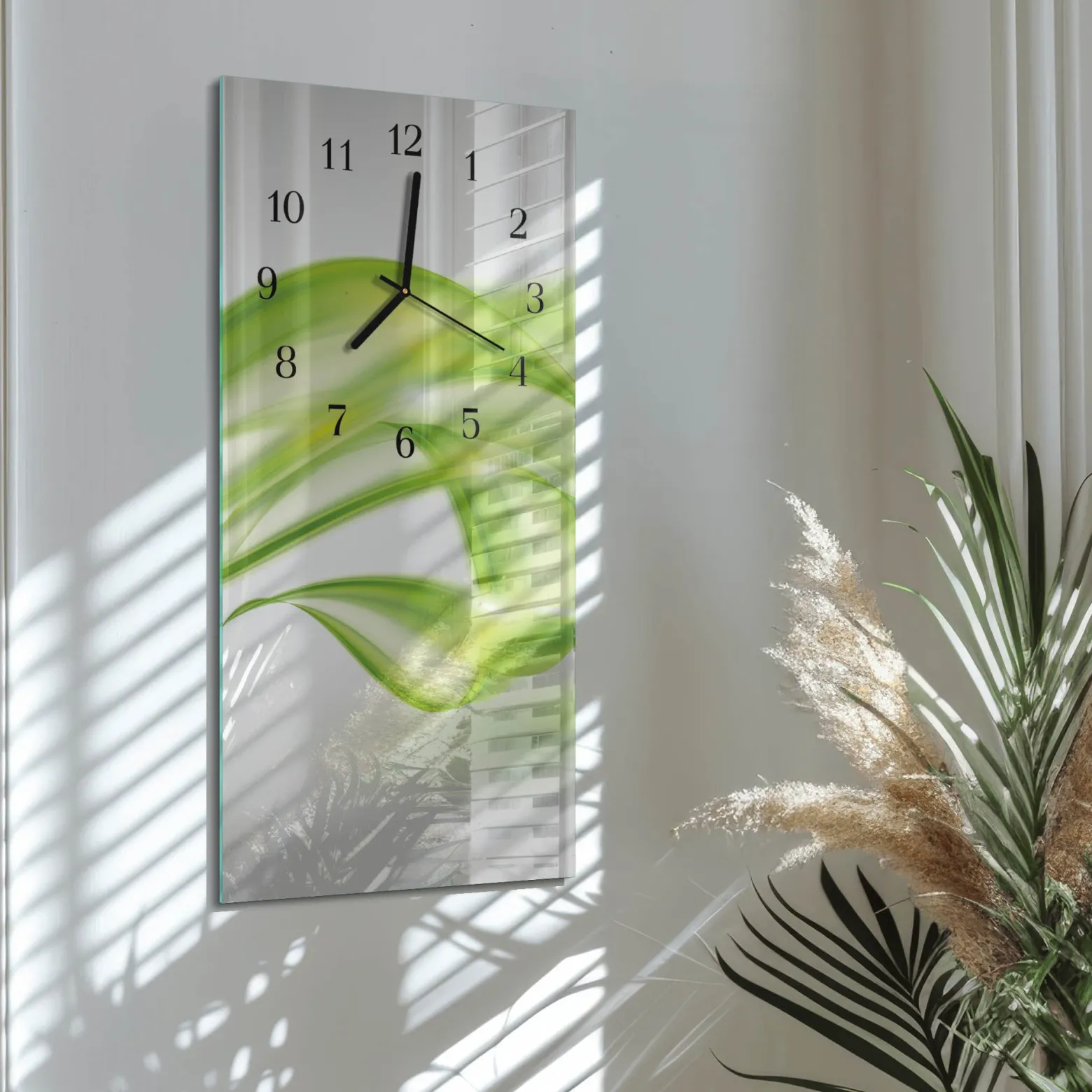Dekoracyjny zegar 30x60 Abstrakcyjne Linie design na ścianę