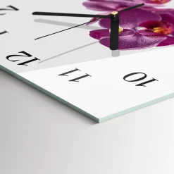 Dekoracyjny zegar 30x30 Orchidea design na ścianę