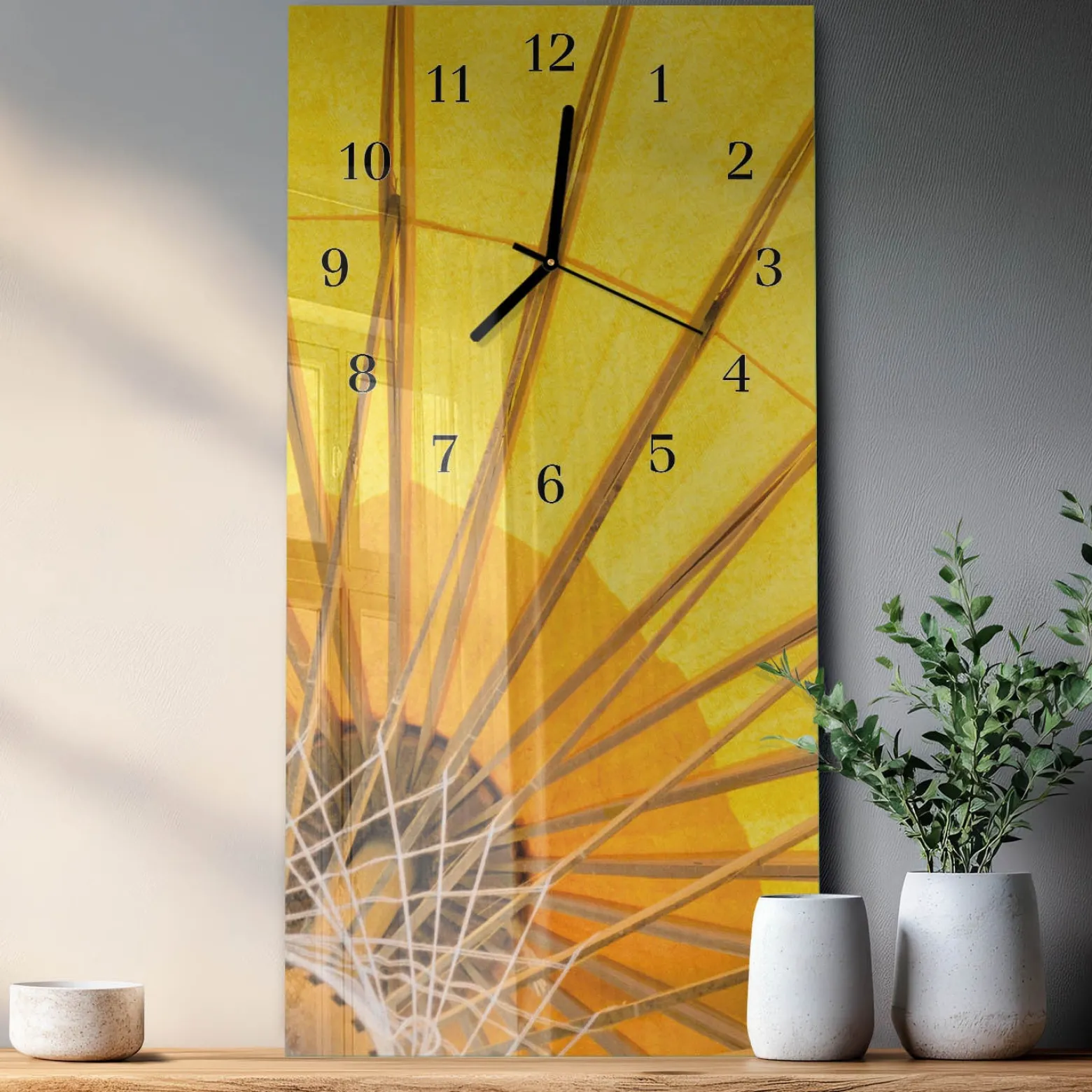 Dekoracyjny zegar 30x60 Parasol design na ścianę
