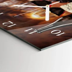 Dekoracyjny zegar 30x30 Wino dekoracyjny na ścianę