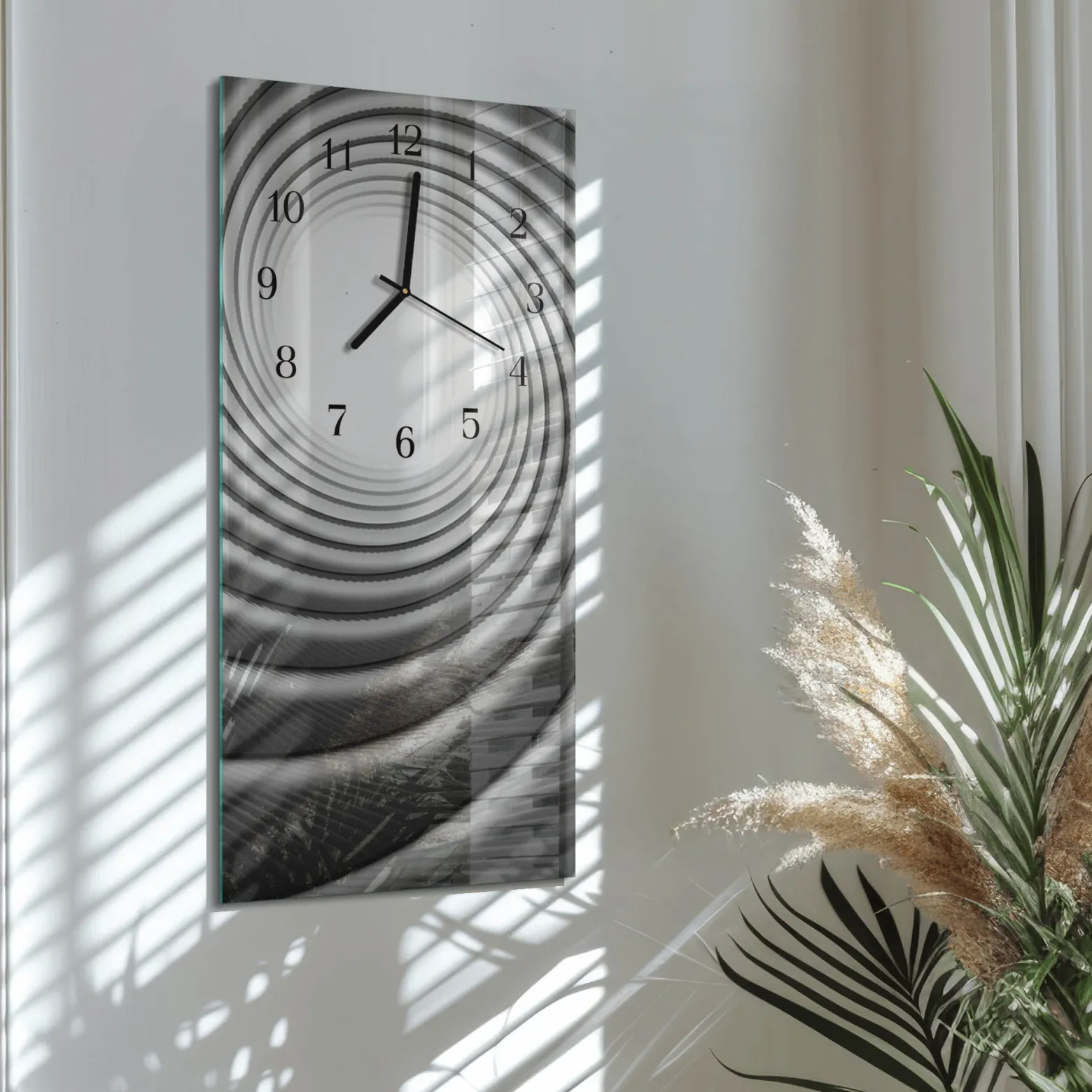 Dekoracyjny zegar 30x60 Wir cichy mechanizm salon