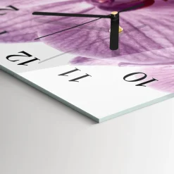 Designerski zegar 30x30 Orchidea dekoracyjny na ścianę