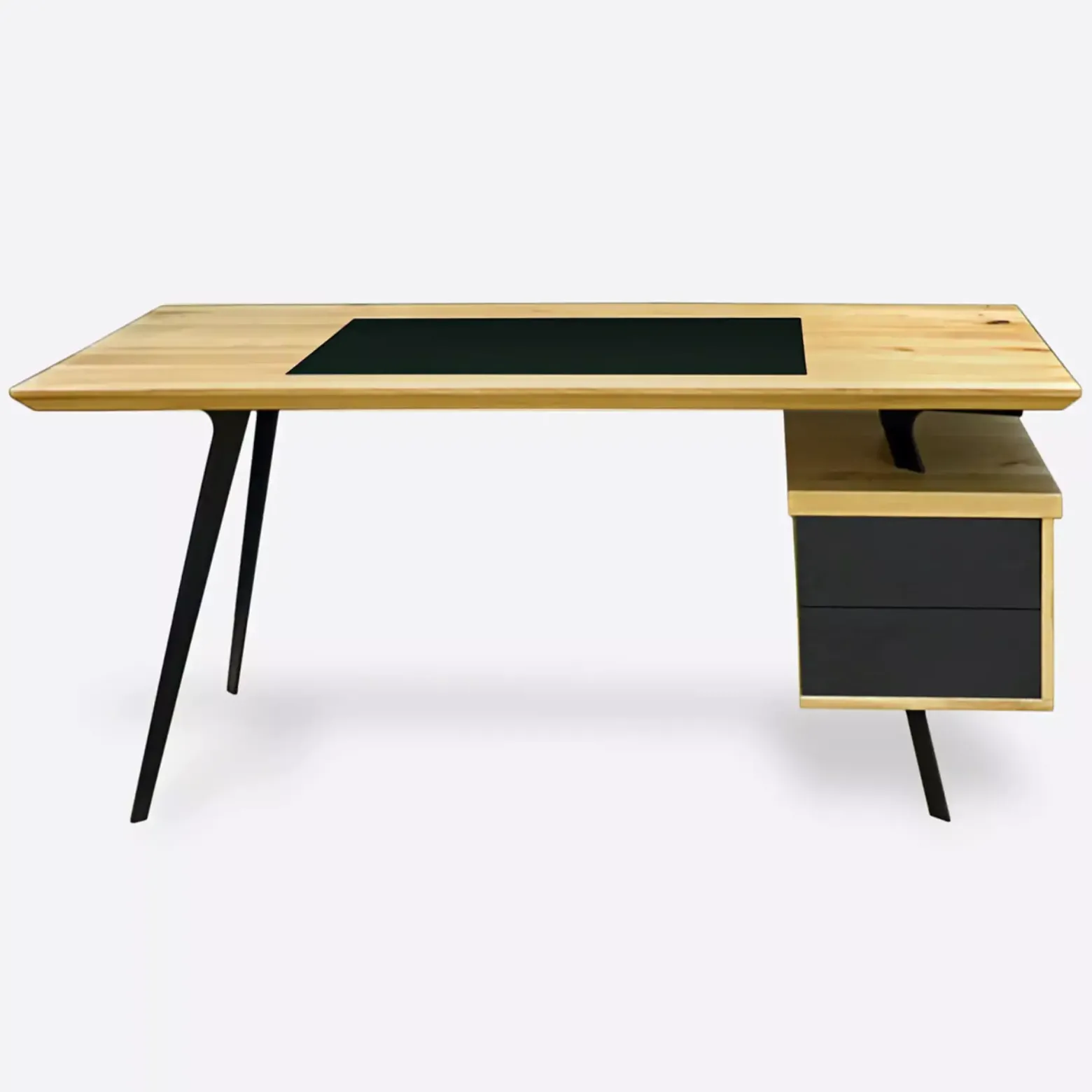 Designerskie biurko dębowe - metalowe nogi do biura VITA