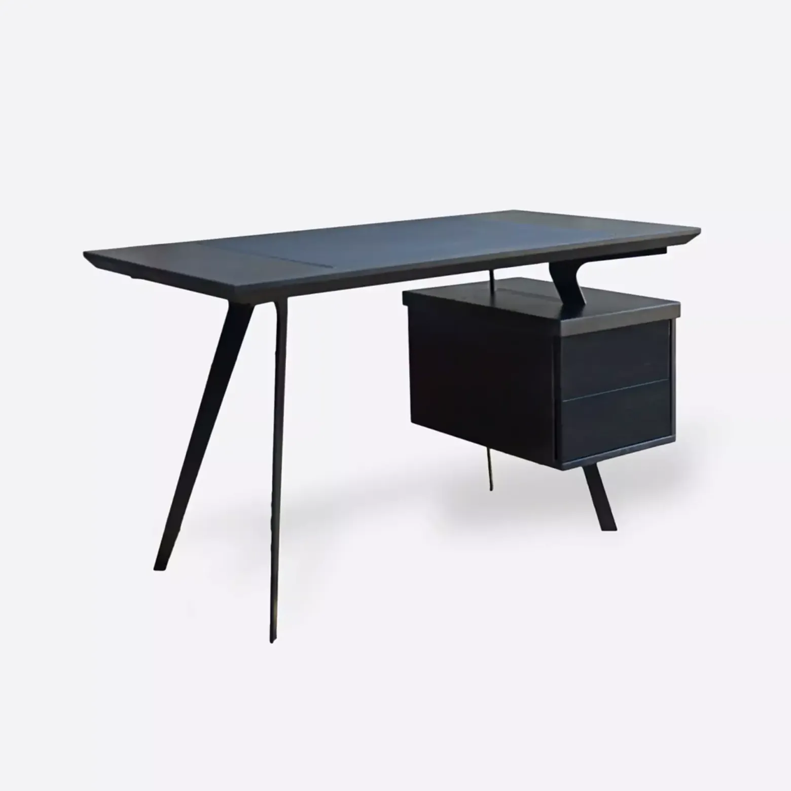 Designerskie biurko dębowe - metalowe nogi do biura VITA