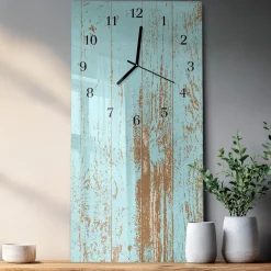 Designerski zegar 30x60 Drewno dekoracyjny na ścianę