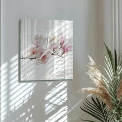Designerski zegar 30x30 Magnolia dekoracyjny do salonu