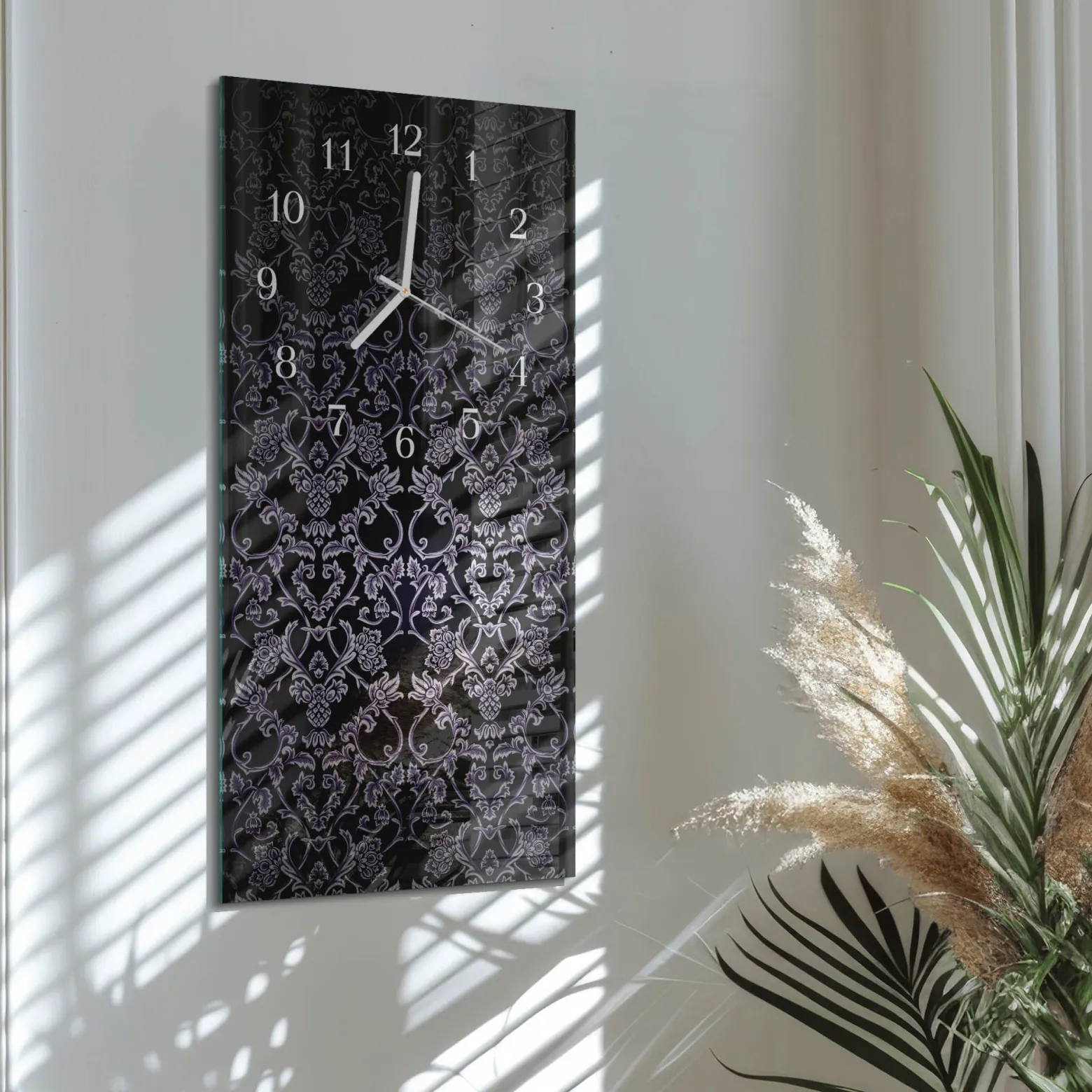 Designerski zegar 30x60 Wzór dekoracyjny na ścianę