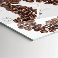 Designerski zegar 30x30 Ziarna Kawy design na ścianę