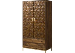 DIAMOND Szafa #218 Mango olejowane + metal 99x55x190 cm