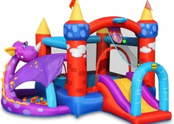 Dmuchany Plac Zabaw Trampolina SMOK Happyhop dla Dzieci