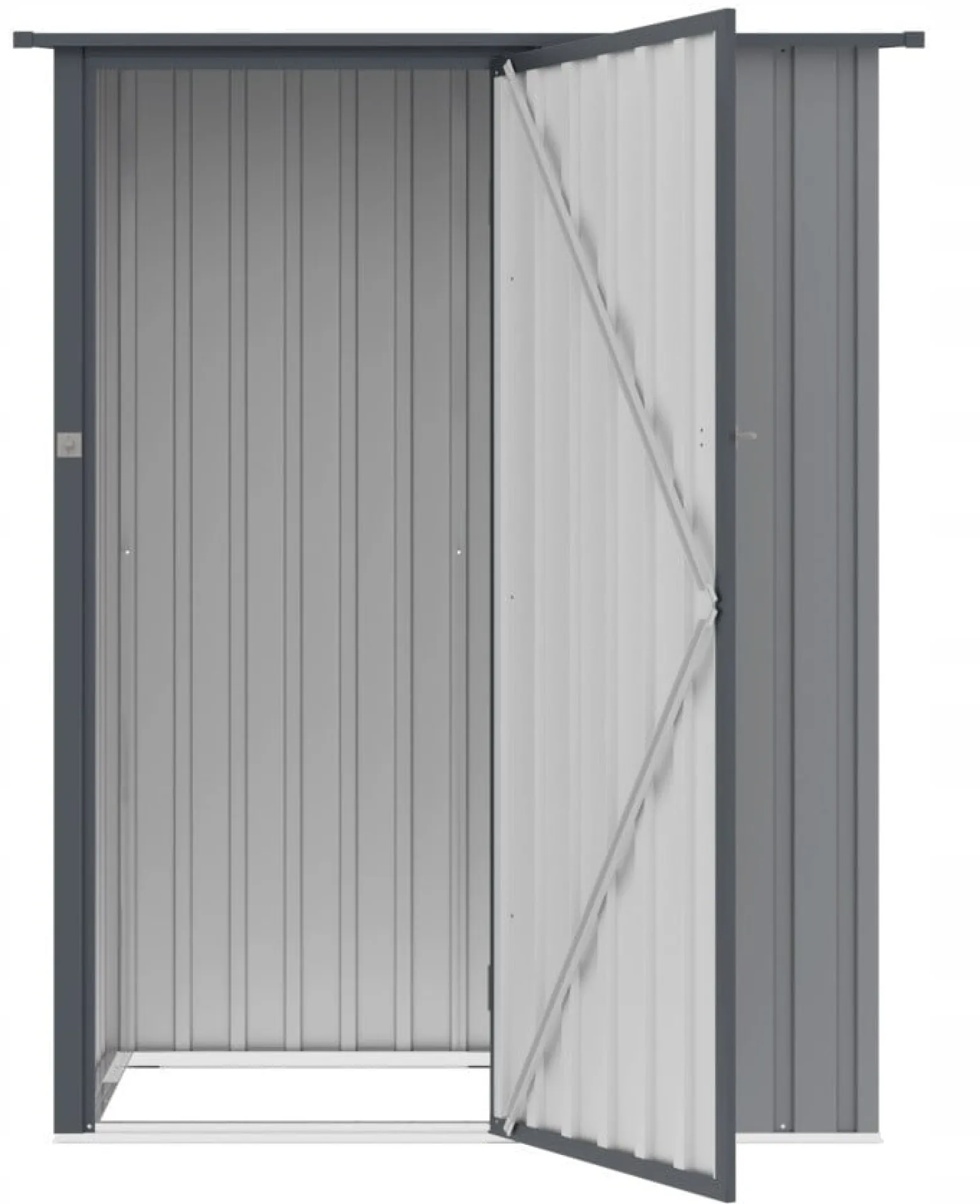 Domek Ogrodowy Narzędziowy na Narzędzia Szopa KENT 143x89cm szary Metalowy