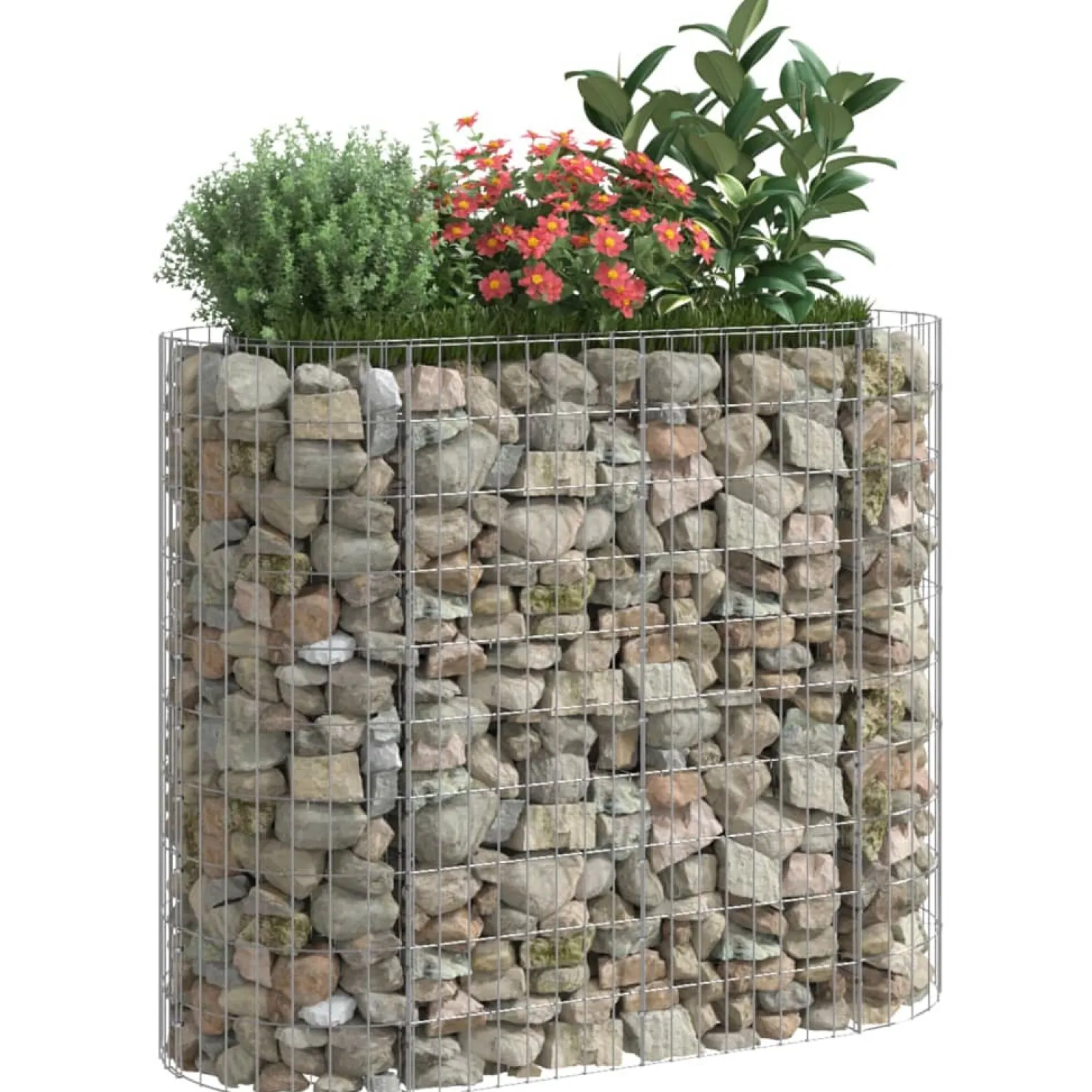 Donica Gabionowa Kosz Gabionowy Stalowy Stal Galwanizowana 120x50x100
