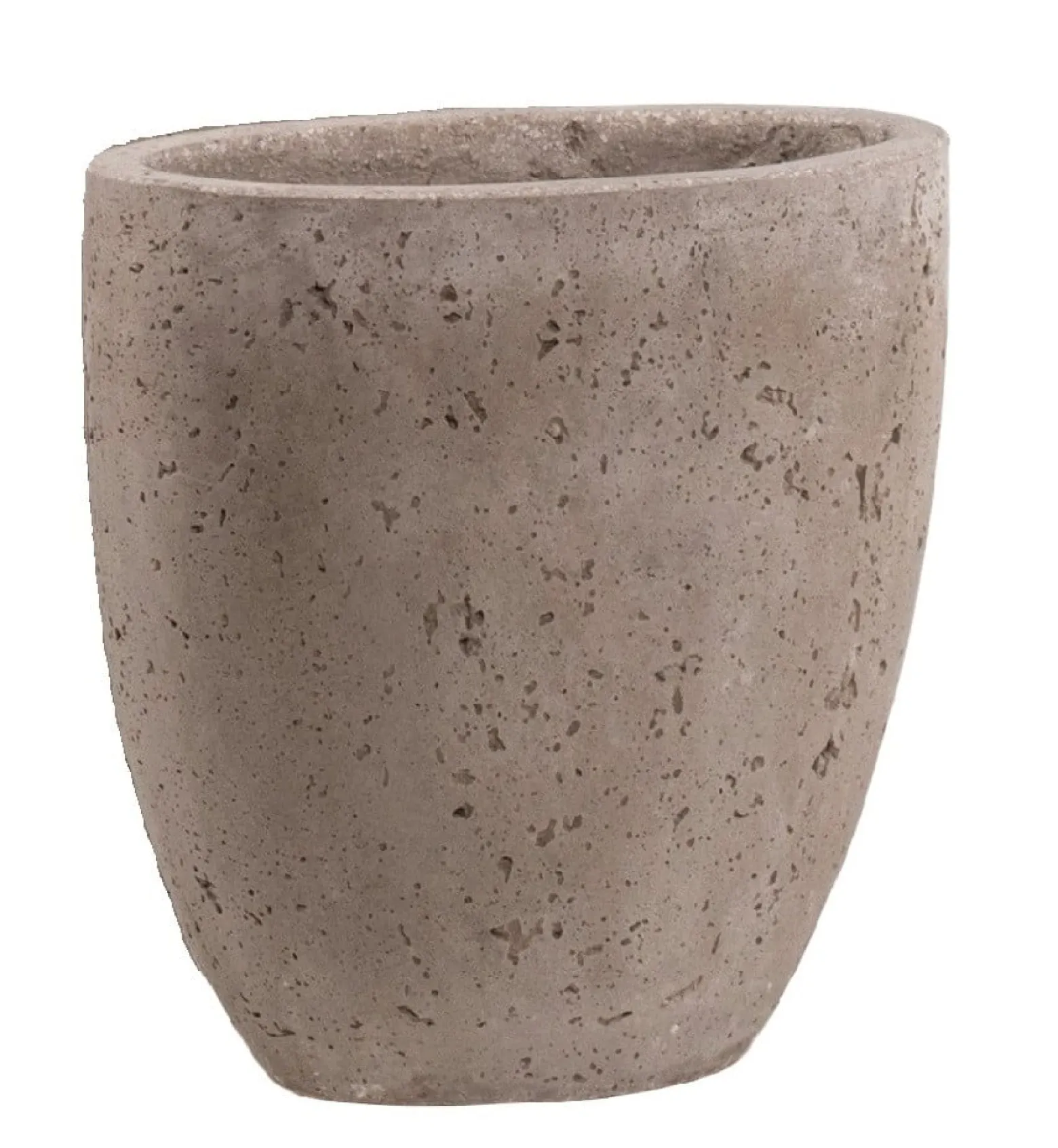 Donica High Oval 25x13x24,5cm rozmiar M sand light cement