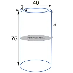 Donica Z Włókna Szklanego Doniczka D901BB czarny mat Z Wkładem SWIP 17 l