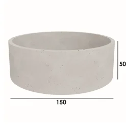 Donica Betonowa Zewnętrzna Na Dwór Z Otworami Zadora RING GM 150/50 biały