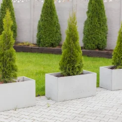 Donica Betonowa Zewnętrzna Zadora BOX XL 90x45x45 szary naturalny