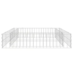 Donica gabionowa Srebrny 100 x 100 x 20 cm Stal vidaXL