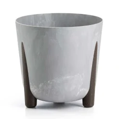 Donica Moss recykling szary beton 26x25 cm nowoczesna doniczka do salonu