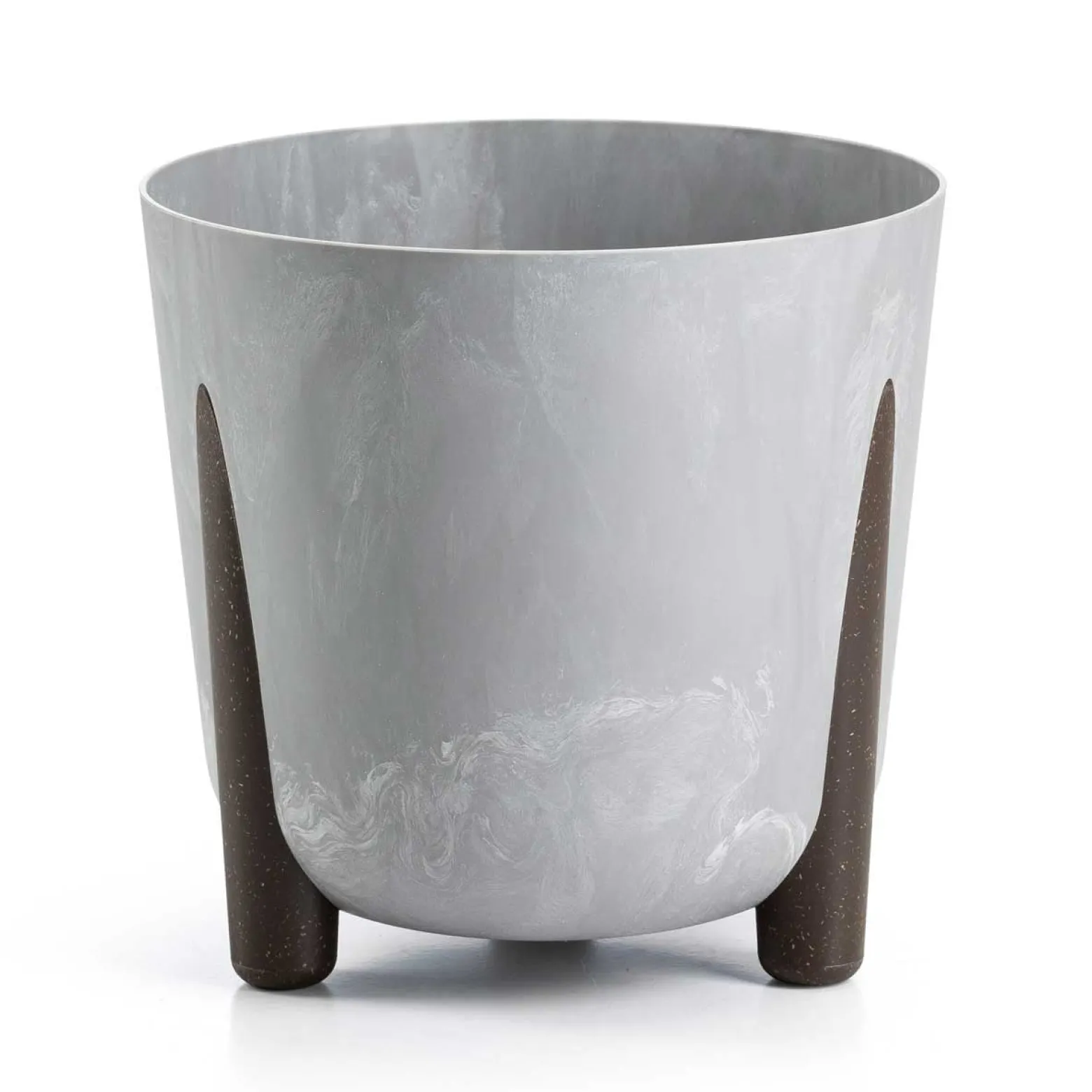 Donica Moss recykling szary beton 26x25 cm nowoczesna doniczka do salonu