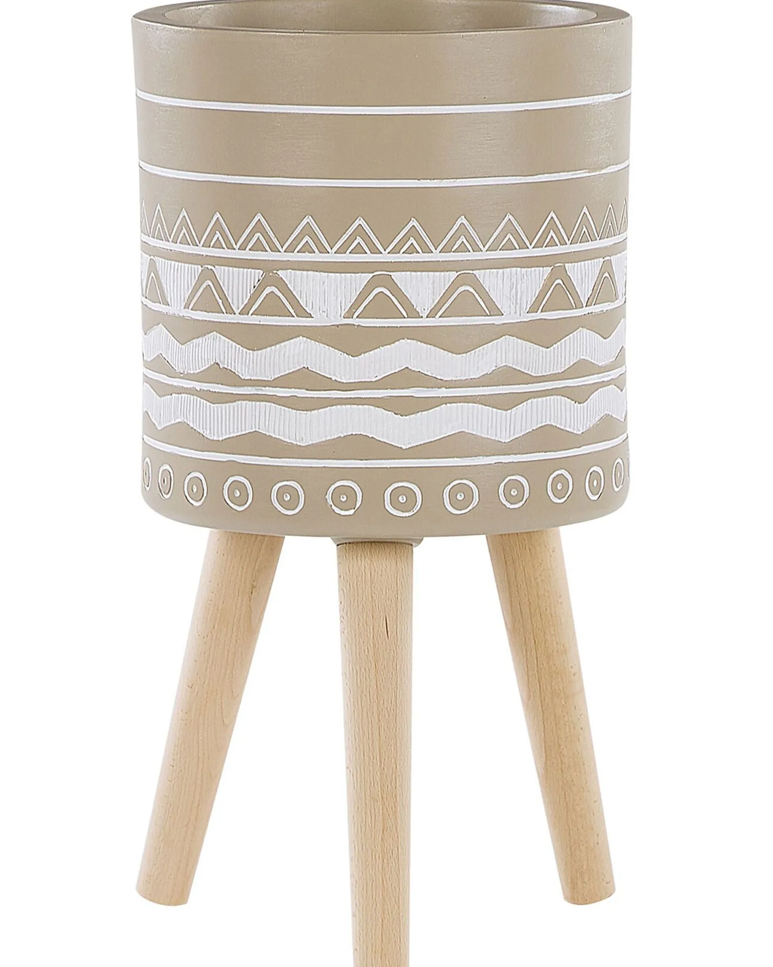 Donica na nóżkach jasne drewno 31cm beżowa