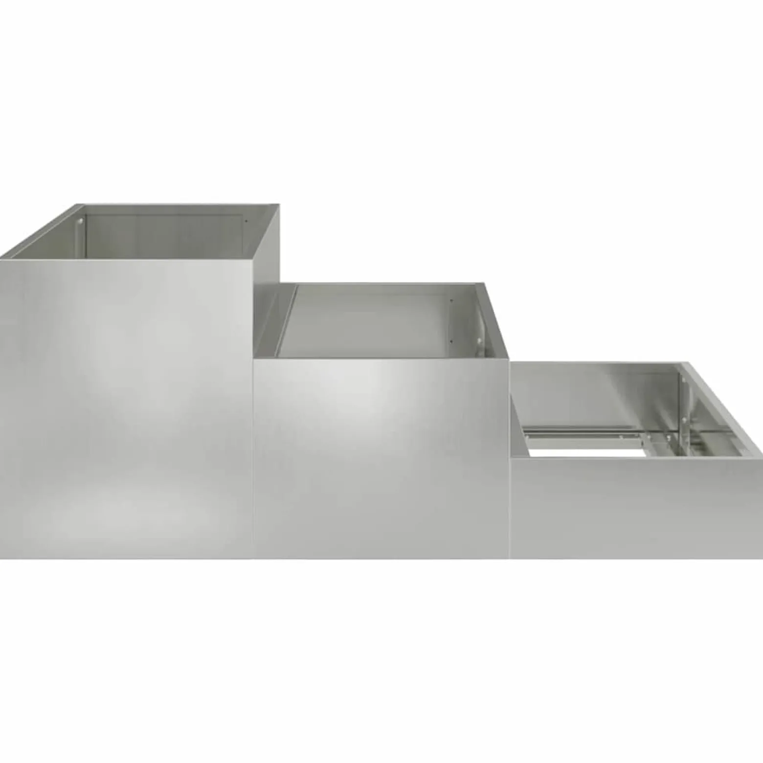 Donica Ogrodowa Doniczka Stalowa Srebrna 90 x 90 x 35 cm