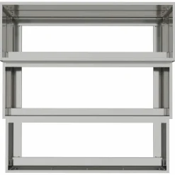 Donica Ogrodowa Doniczka Stalowa Srebrna 90 x 90 x 35 cm