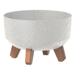 Donica ogrodowa okrągła Gracia Low Eco 24 cm biała PROSPERPLAST