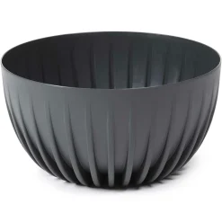 Donica Okrągła Stripped ECO z Recyklingu - Szary 30cm