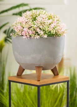 Donica Rosa Eco szary beton 24xh15 cm