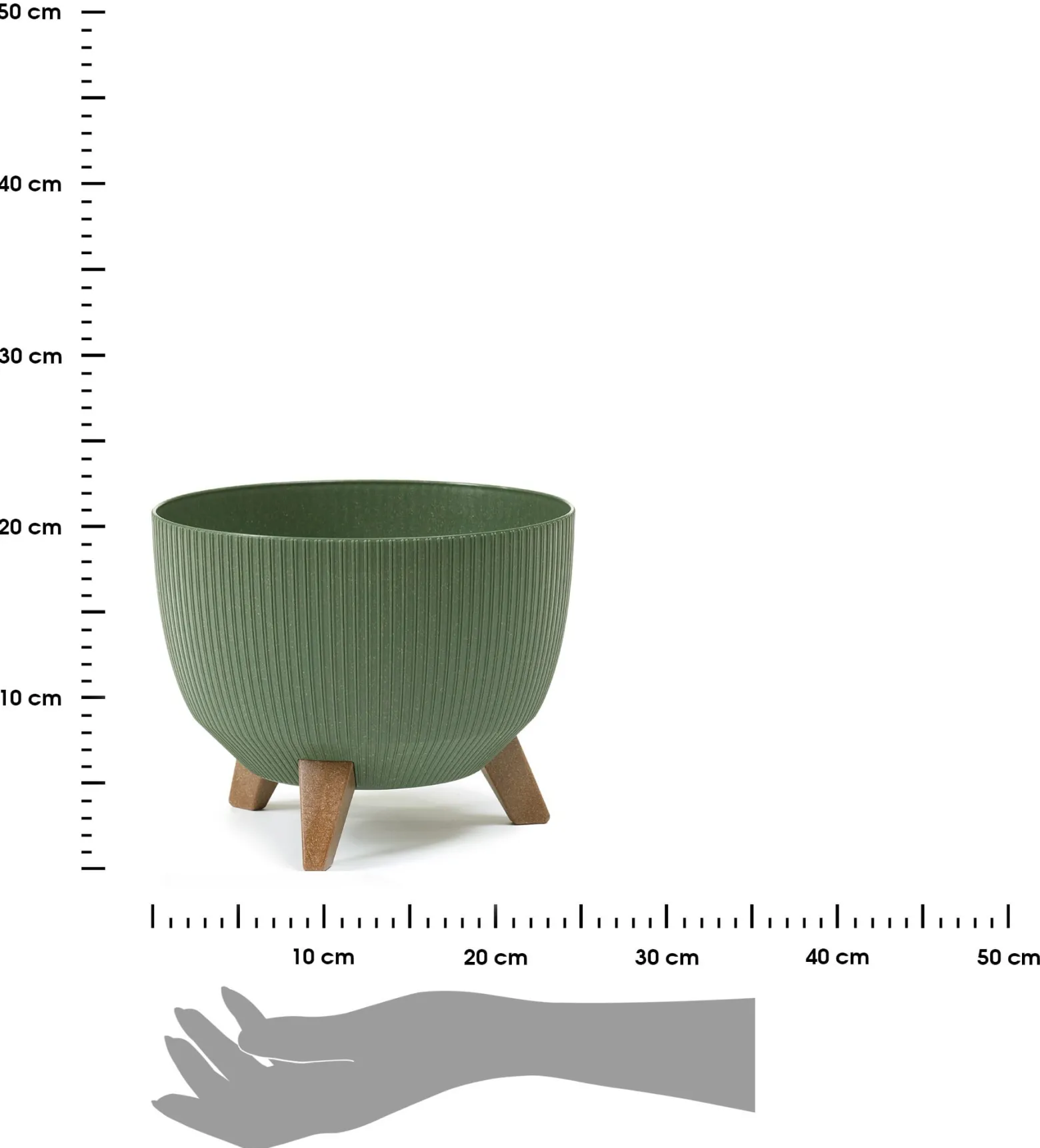 Donica Rosa linea ECO wood zielona 24,3x20 cm