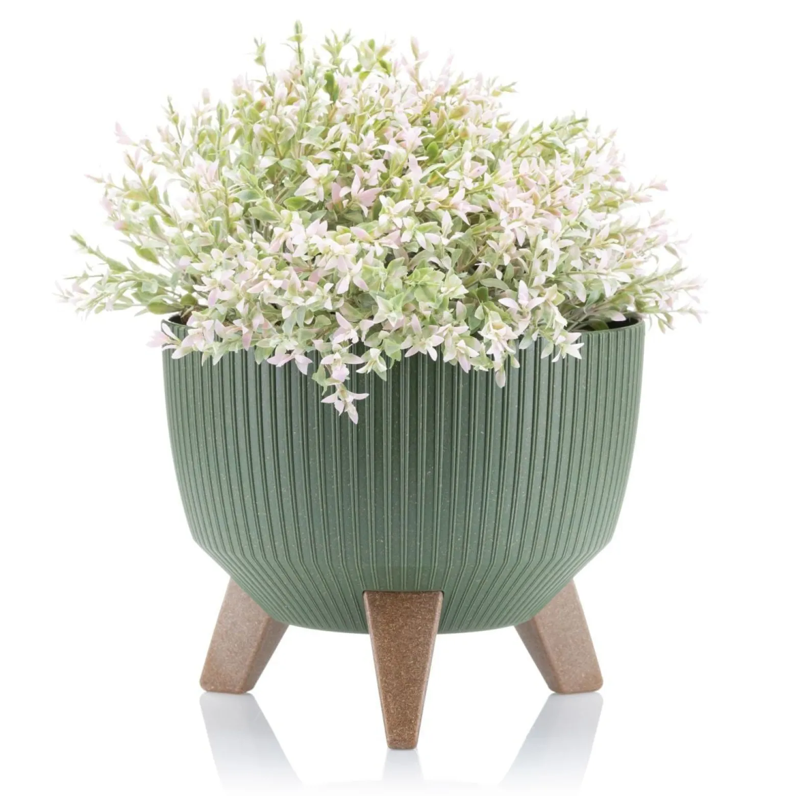 Donica Rosa linea ECO wood zielona 24,3x20 cm