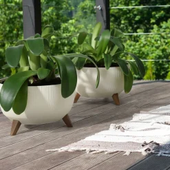 Donica Rosa linea ECO wood zielona 24,3x20 cm