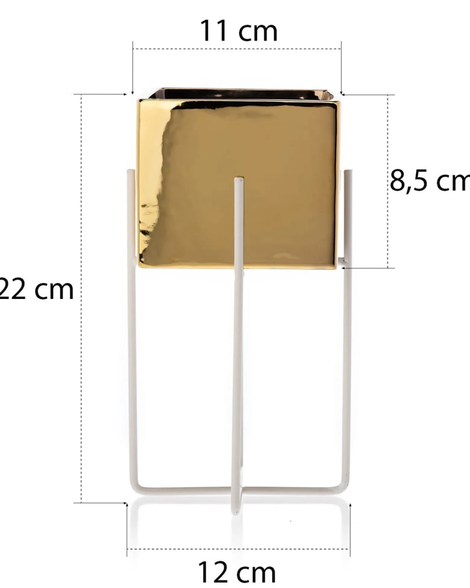 Doniczka Mizu Gold White 23 cm
