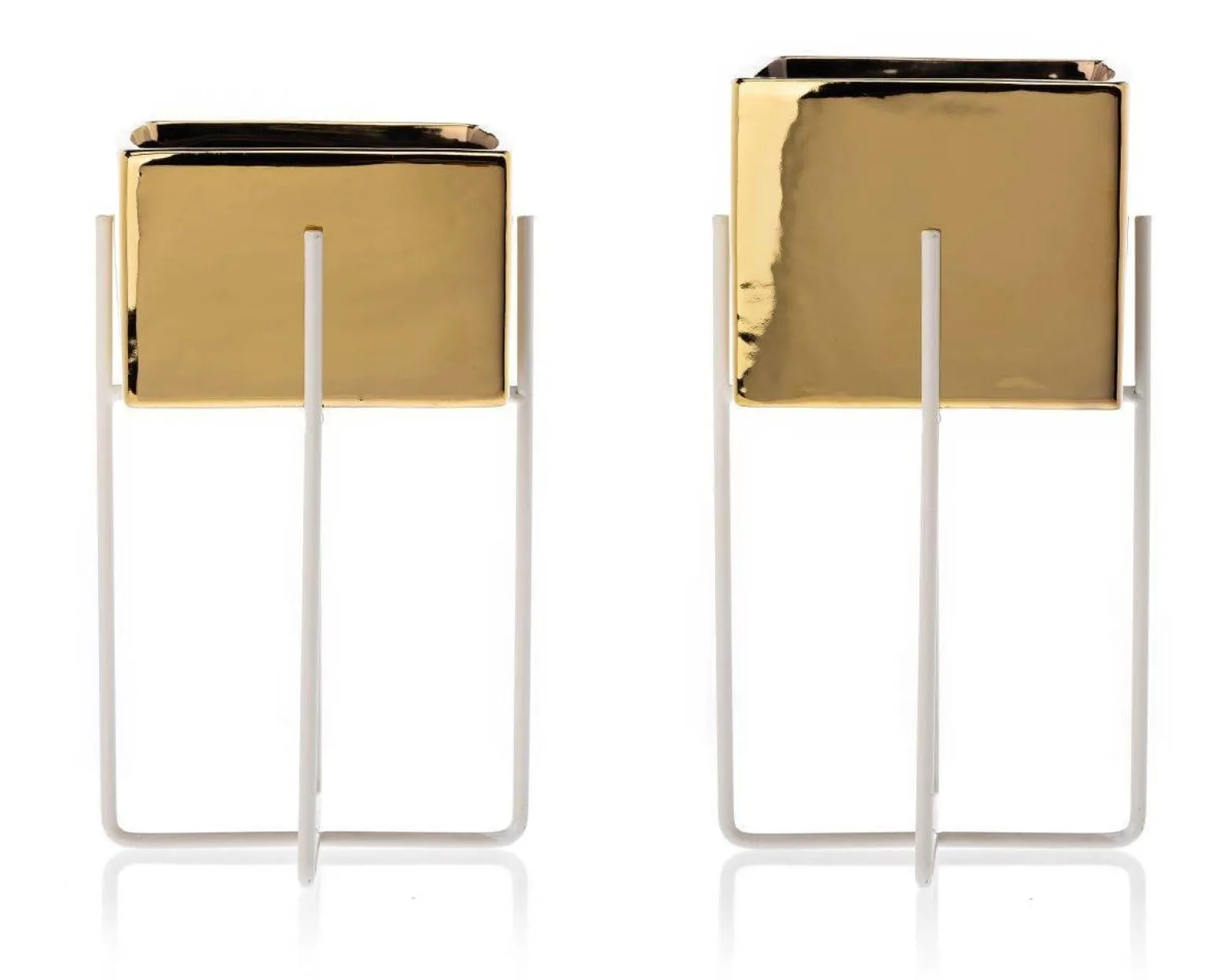 Doniczka Mizu Gold White 23 cm