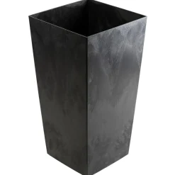 Doniczka ogrodowa Porto imitacja czarnego betonu h75x39,6x39,6 cm