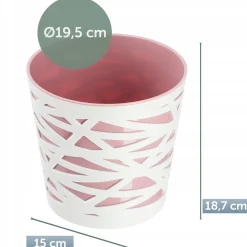 Doniczka Osłonka Wkład Donica Kolory Różowa 19cm