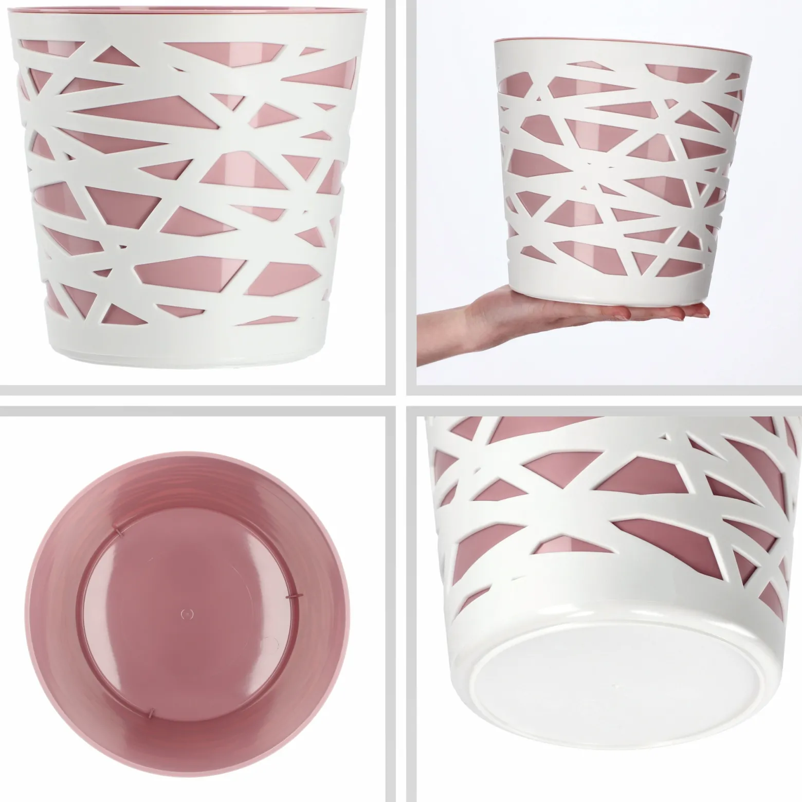 Doniczka Osłonka Wkład Donica Kolory Różowa 19cm
