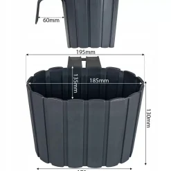 Doniczka balkonowa Prosperplast Boardee antracyt 2,2l