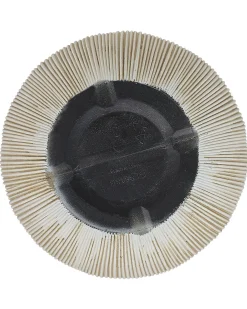 Doniczka donica okrągła 38x37 beż prążki