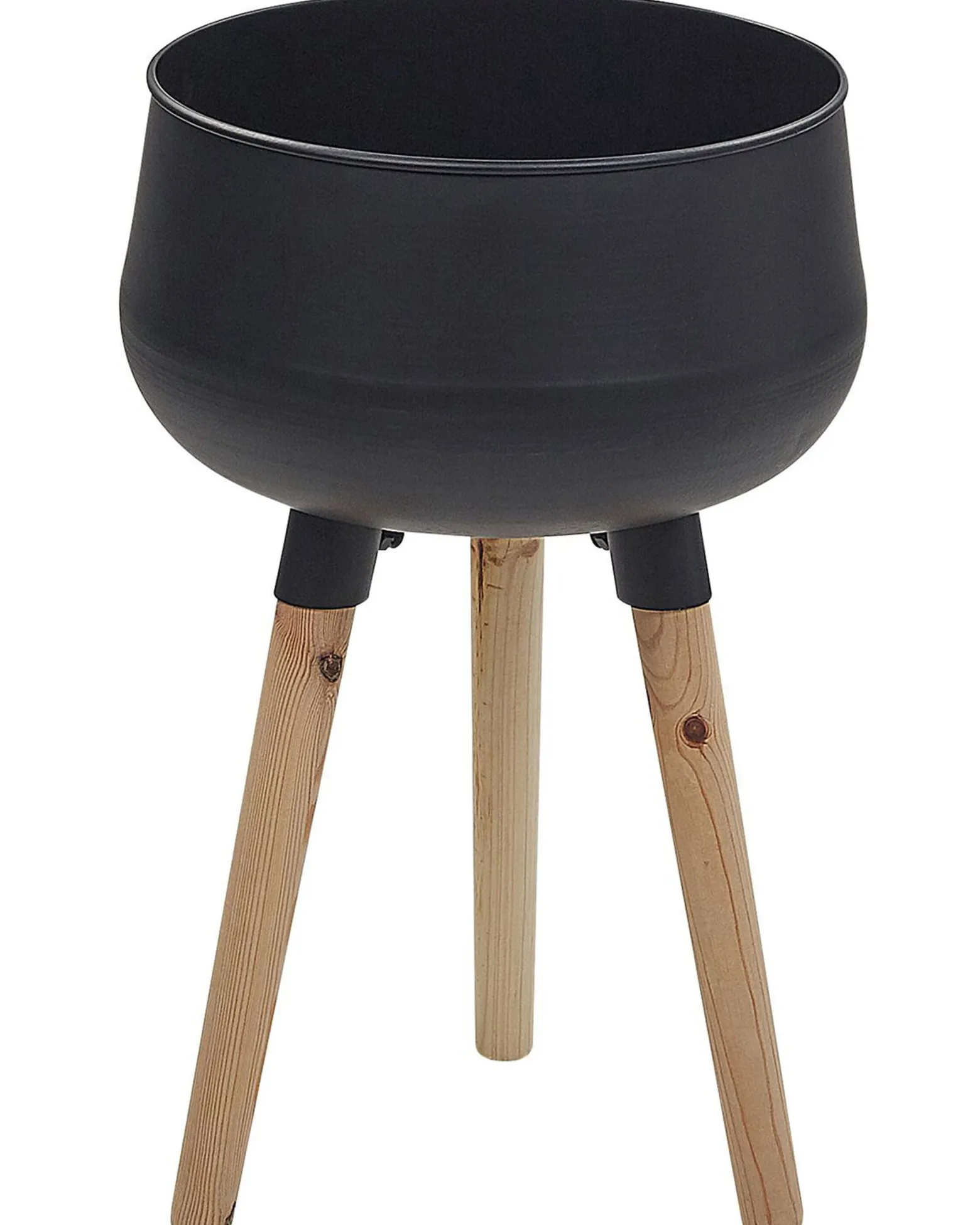 Doniczka na stojaku 47 cm metalowa czarna